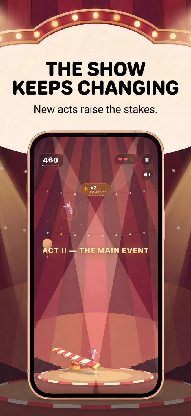 The show keeps changing — Act II: The Main Event begins under the spotlights